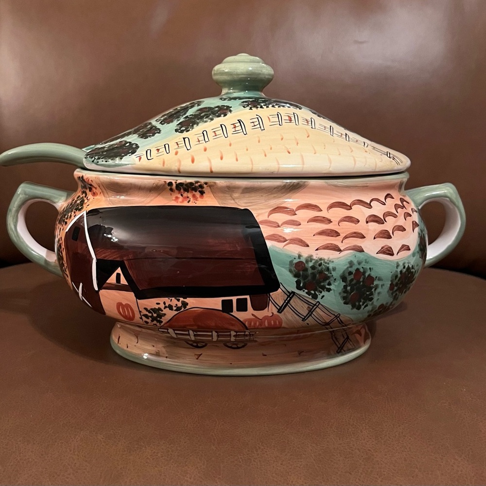 Vintage WLC Fall Harvest Ceramic Soup Tureen with Lid - RARE FIND